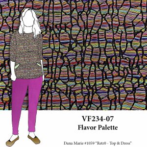 VF234-07 Flavor Palette - Colorful and Lightweight Designer Novelty Knit Fabric