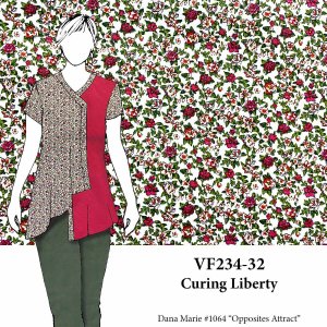 VF234-32 Curing Liberty - Lightweight Cotton Poplin Fabric with Small Floral Print