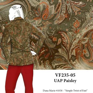 VF235-05 UAP Paisley - Autumnal Suede Knit Fabric