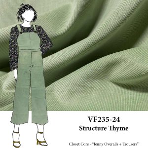 VF235-24 Structure Thyme - Pale Green Cotton Pinwale Corduroy Fabric - 16 wale