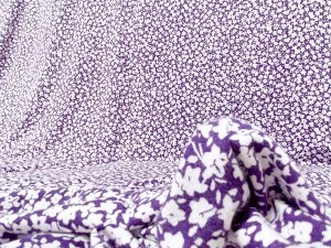 VF236-25 Faith Meadow - Purple and White Ditzy Floral Extra-wide Rayon Jersey Knit Fabric