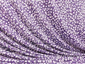VF236-25 Faith Meadow - Purple and White Ditzy Floral Extra-wide Rayon Jersey Knit Fabric