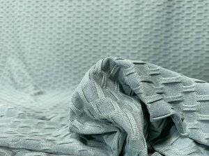 VF241-11 Saint Grid - Seafoam Honeycomb Knit Fabric