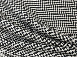 VF241-41 Cards Classique - Black and White Yarn-woven Strech Cotton Houndstooth Fabric