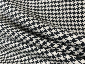 VF241-41 Cards Classique - Black and White Yarn-woven Strech Cotton Houndstooth Fabric