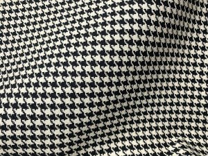 VF241-41 Cards Classique - Black and White Yarn-woven Strech Cotton Houndstooth Fabric