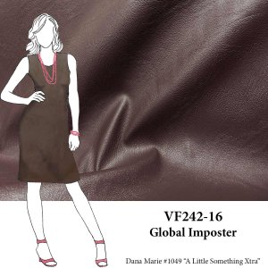 VF242-16 Global Imposter - Brown Stretch Vegan Leather Fabric