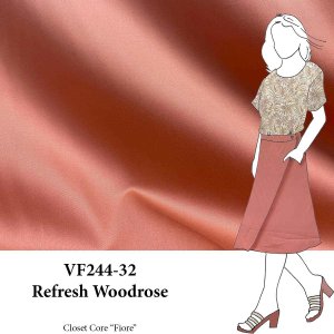 VF244-32 Refresh Woodrose - Low Lustre Cotton Sateen Fabric
