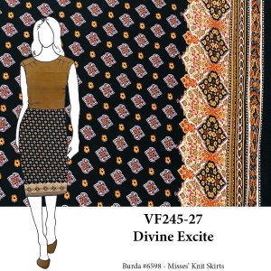 VF245-27 Divine Excite - Double Border Brushed ITY Fabric