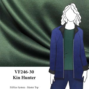 VF246-30 Kin Hunter - Dark Forest Green Lightweight Ponte Fabric