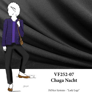 VF252-07 Chaga Nacht - Rich Black 240GSM Techno Crepe Scuba Knit Fabric