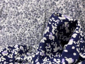 VF252-10 Chaga Blossoms - Extra-wide 67" Rayon Jersey Print Fabric