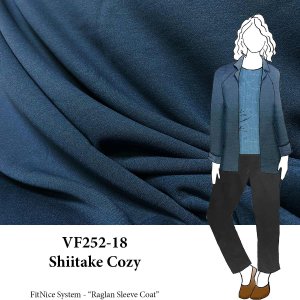 VF252-18 Shiitake Cozy - 72" Dark Teal Water-repellent Extra-wide Sweatshirt Fleece Fabric