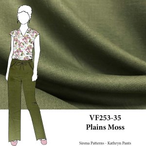 VF253-35 Plains Moss - Dark Green European Linen 5oz Fabric