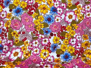 VF254-13 Build Bouquet - Bright Floral DTY Knit Fabric