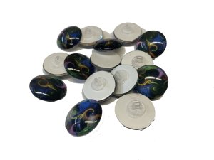 Clothing Button - Resin Button Multicolored Waves