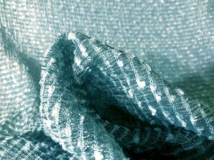 Yasmine - Silk and Metal Fabric - Blue gold