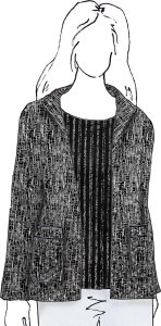 VF254-45 Roman Twinkle - Black Quilted Poly-Cotton Double-knit Fabric with Silver Accents