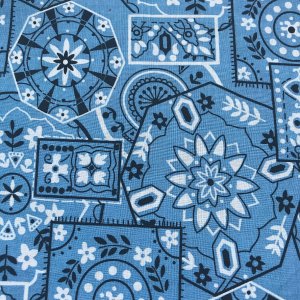 Cotton Bandana Print - Style #3 - Blue