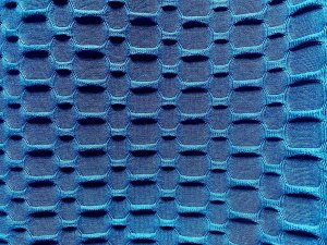 Honeycomb Knit - Solid Teal Textured Knit Fabric