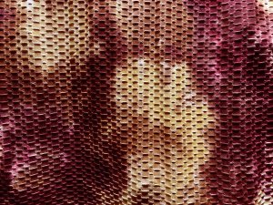 Honeycomb Knit - Somers Rust Textured Knit Fabric