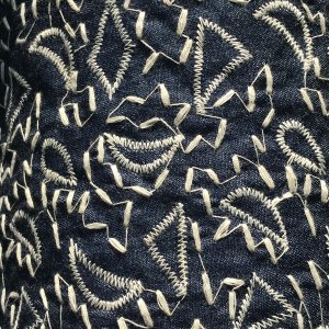 Embroidered Denim Fabric #38802 - Dark Blue