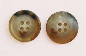 Clothing Buttons - Style F01- 6 per bag- Tan Trench 20mm