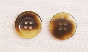 Clothing Buttons - Style F03 6 per bag, Brown/Honey 20mm