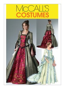 McCall's Sewing Pattern M6097 - Women's Medieval and Cosplay Square-Neckline Top, Skirt with Detachable Train and Bustle Costume