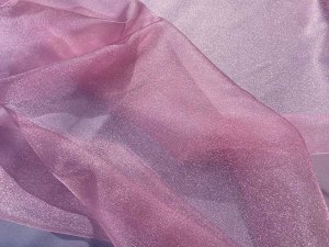 Sparkle Organza Fabric - Dusty Rose