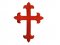 Fleury Latin Cross Applique 19953 - Red
