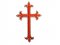 Fleury Latin Cross Applique #3051 - Red-Silver Metallic