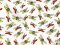 Digital Cotton Lawn Print Fabric - Flying Ladybugs on Tan
