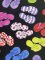 Quilting Cotton Print Fabric - Fun Flops Black