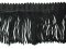 Wholesale Rayon Chainette Fringe - Black #2 -  15 inch  - 18 yards