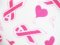 Polar Fleece Print - Pink Ribbons with Hearts