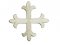 Iron-On Applique - Fleury Patonce Cross #11619 - Silver Metallic, 5.5" x 5.25"