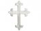 Iron-on Applique - Fleury Latin Cross #19553 - Silver Metallic,   6.5" x 4.75"
