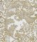Oilcloth - Paradise Lace Gold on White