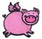Applique - Flying Pig 2", iron-on