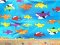 Quilting Cotton Print Fabric - Baby Jaws - Turquoise