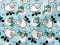 Quilting Cotton Print Fabric - Rosy Sheep - Blue