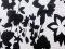 Imported Linen - Black and White Floral - Printed Linen Fabric