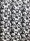 Imported Linen - Black and White Floral - Printed Linen Fabric