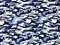 Pinwale Cotton Corduroy Print - Blue-Black Camouflage col. 13