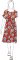 VF223-28 Lei Fiorí - Stylized Flowers on Red Rayon Challis Fabric