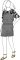 VF252-38 Lion Chic - Grey-Black Abstract Rayon Challis Fabric