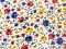 VF214-01 Cocktail Frida - Frida Kahlo Floral Cotton Lawn Fabric on White from Robert Kaufman