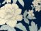 VF214-18 Absinthe Chill - Mellow Ivory Flowers and Watchet Stems on Navy Crinkled Rayon Fabric