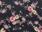 VF221-15 Lore Blossoms - Lovely Floral on Black Bubble Crepe Georgette Fabric